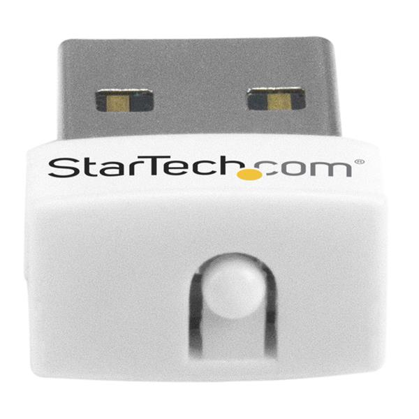 StarTech.com USB 150Mbps Mini Wireless N Network Adapter - 802.11n/g 1T1R USB WiFi Adapter - White – image 2