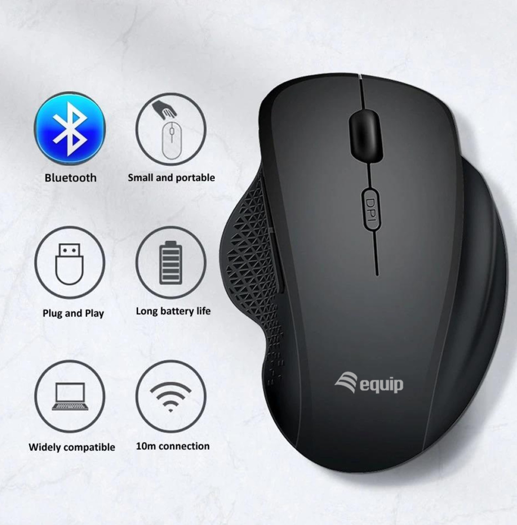 Equip 6-Button Dual Mode Wireless mouse, Rechargeable – image 5