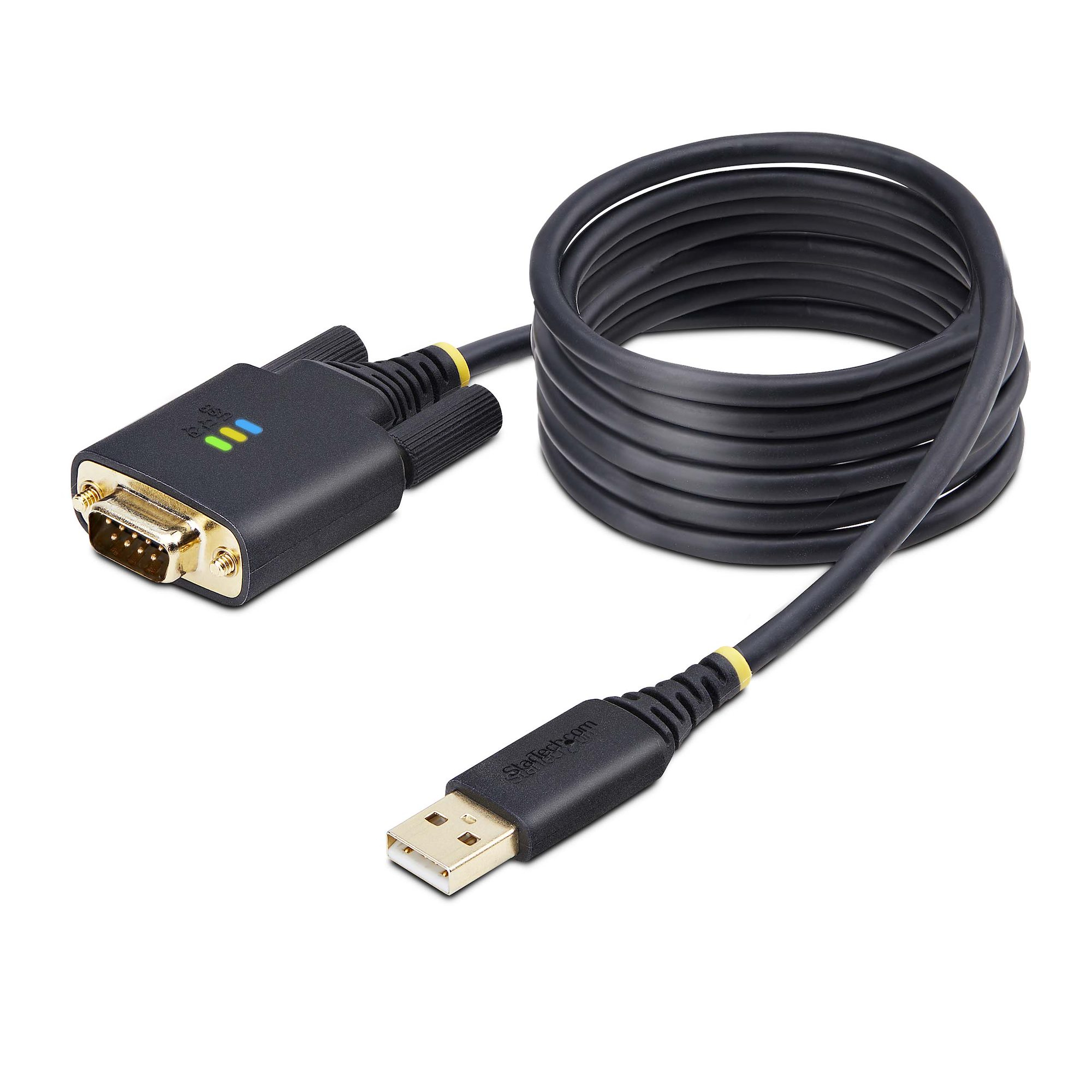 StarTech.com Cavo adattatore seriale da USB a Null Modem ritenzione COM FTDI USB-A a DB9 RS232 viti/dadi DB9 intercambiabili Wi