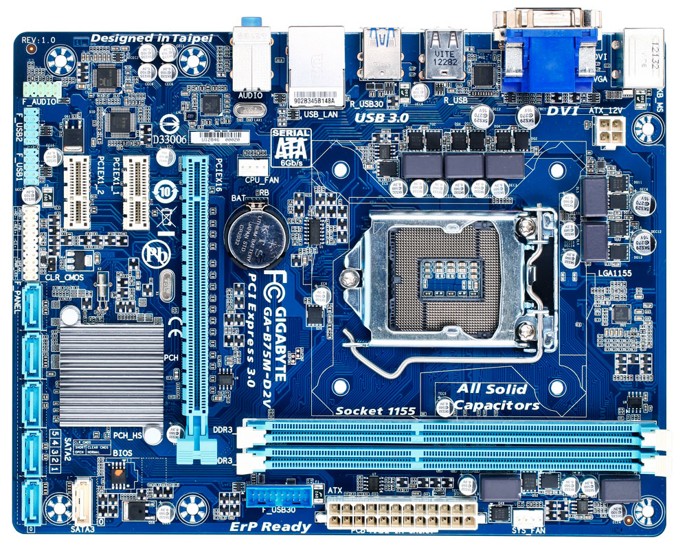 GIGABYTE GA-B75M-D2V motherboard Intel B75 LGA 1155 (Socket H2) micro ATX – image 2