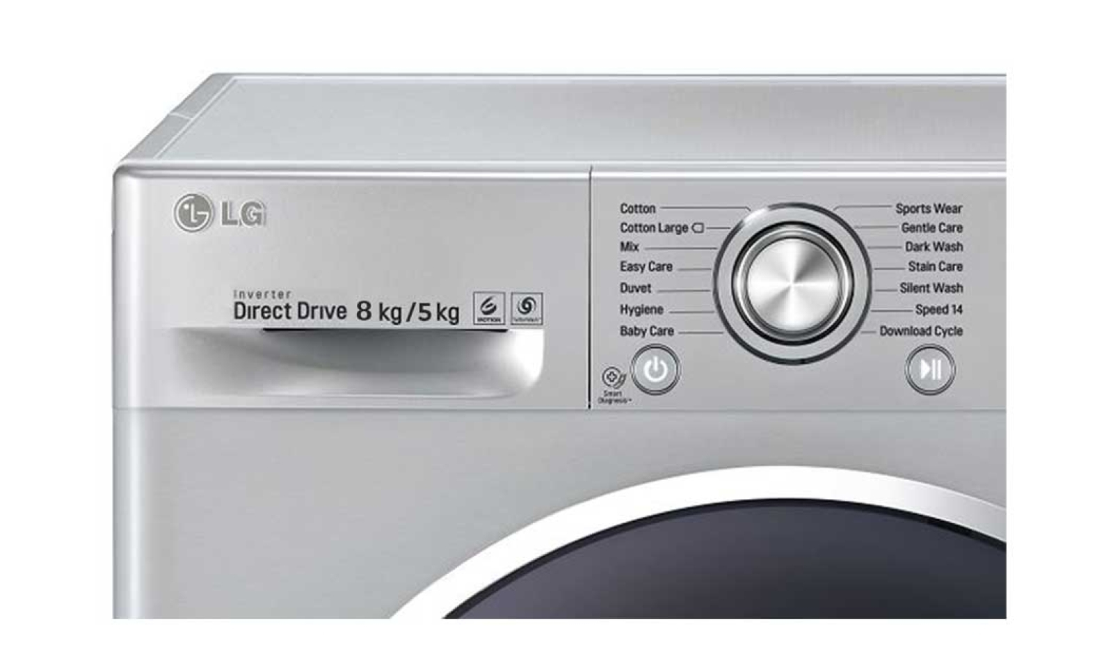 LG F14U2TDHP5N washer dryer Freestanding Front-load Stainless steel – image 3