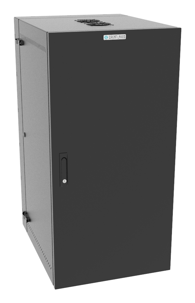 Vertiv VR Rack GL48WMCMS-B-SH-AF-00 rack cabinet 25U Wall mounted rack Black – image 1