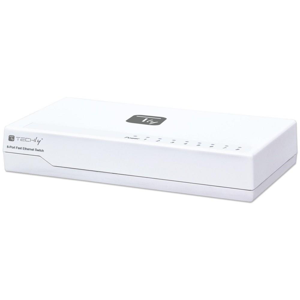Techly 8 Ports 10/100 Mbps Fast Ethernet Switch Hub I-SWHUB-080TY – image 3