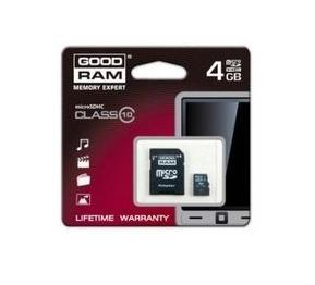 Goodram 4GB microSDHC Class 10 w/ microSD Adapter