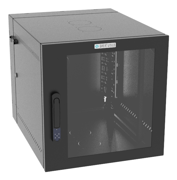 Vertiv VR Rack GL24WMCMP-B-SE-00-CM cabinet 12U Wall mounted Black