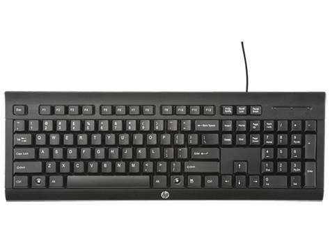 HP K1500 keyboard Office USB Black – image 1