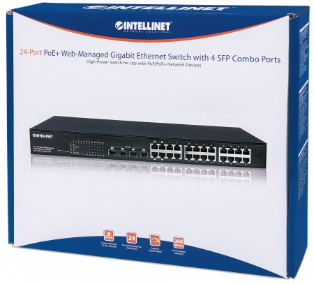 Intellinet 560900 network switch Managed L2 Gigabit Ethernet (10/100/1000) Power over Ethernet (PoE) 1U Black – image 5
