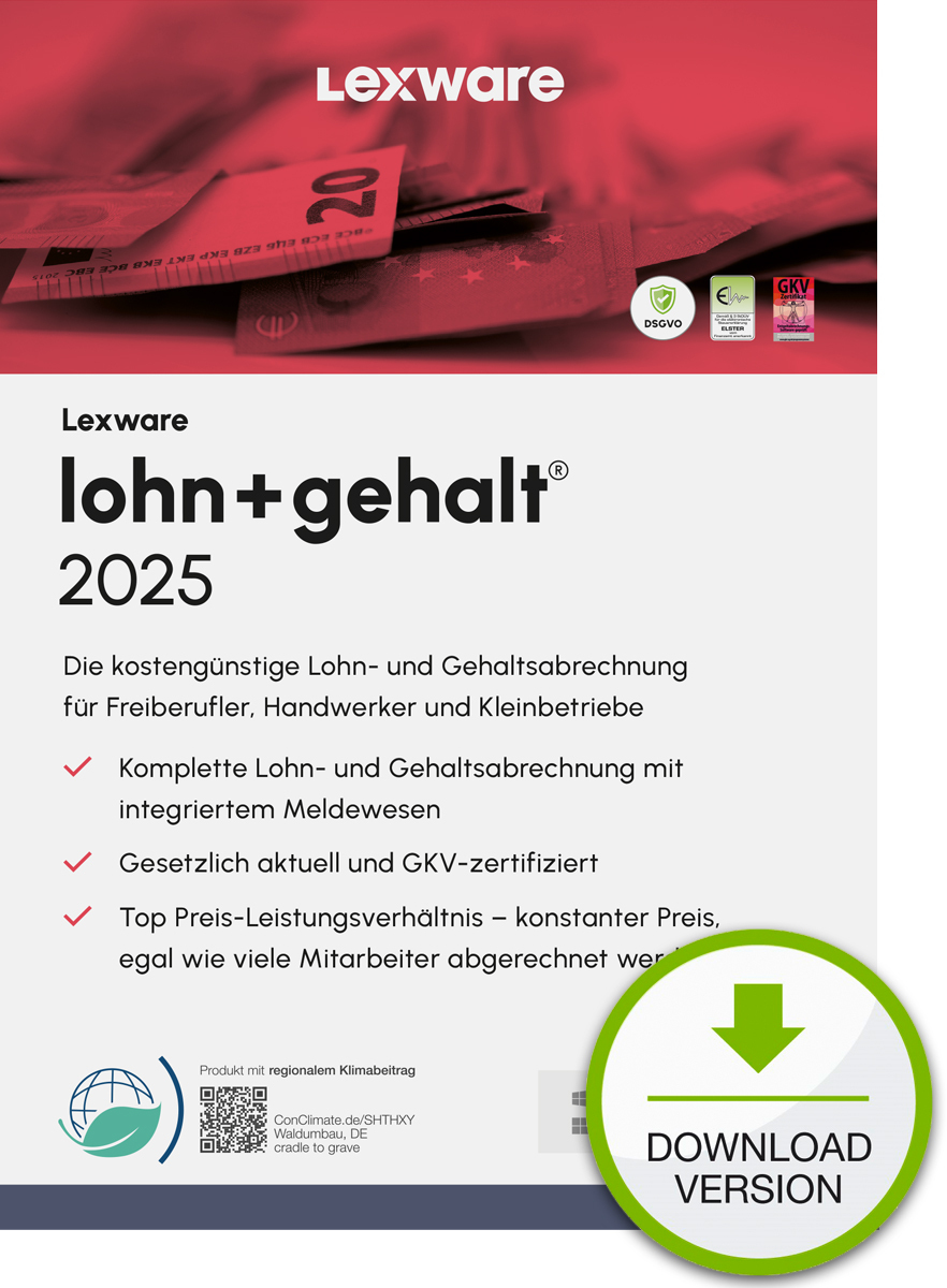 Lexware lohngehalt 2025 Download Jahresversion (365-Tage) Contabilità 1 anno/i