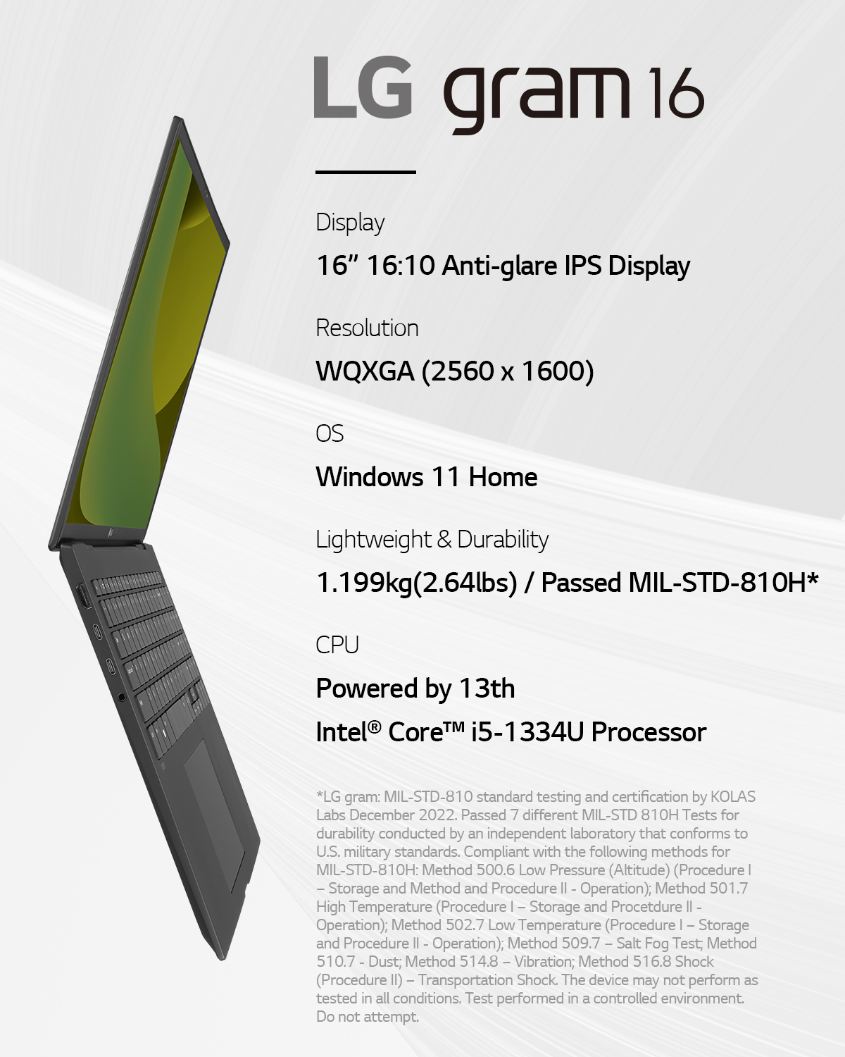 LG Gram 16Z90RU-G.AA55A1 laptop Intel® Core™ i5 i5-1334U – image 2