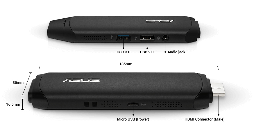 ASUS TS10 1.44 GHz Intel Atom® Windows 10 Home HDMI Black – image 4