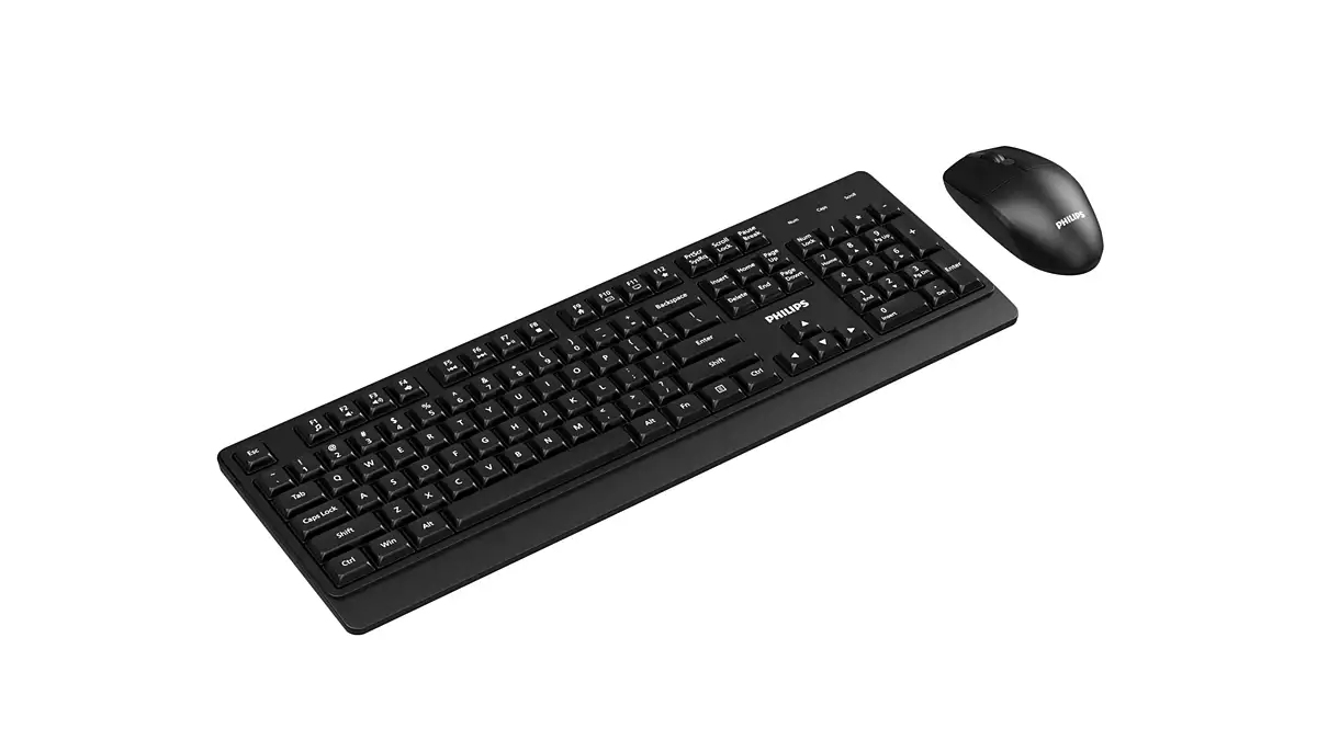 Philips 3000 series SPT6347B/93 keyboard Mouse included Universal RF Wireless QWERTY English Black – image 2