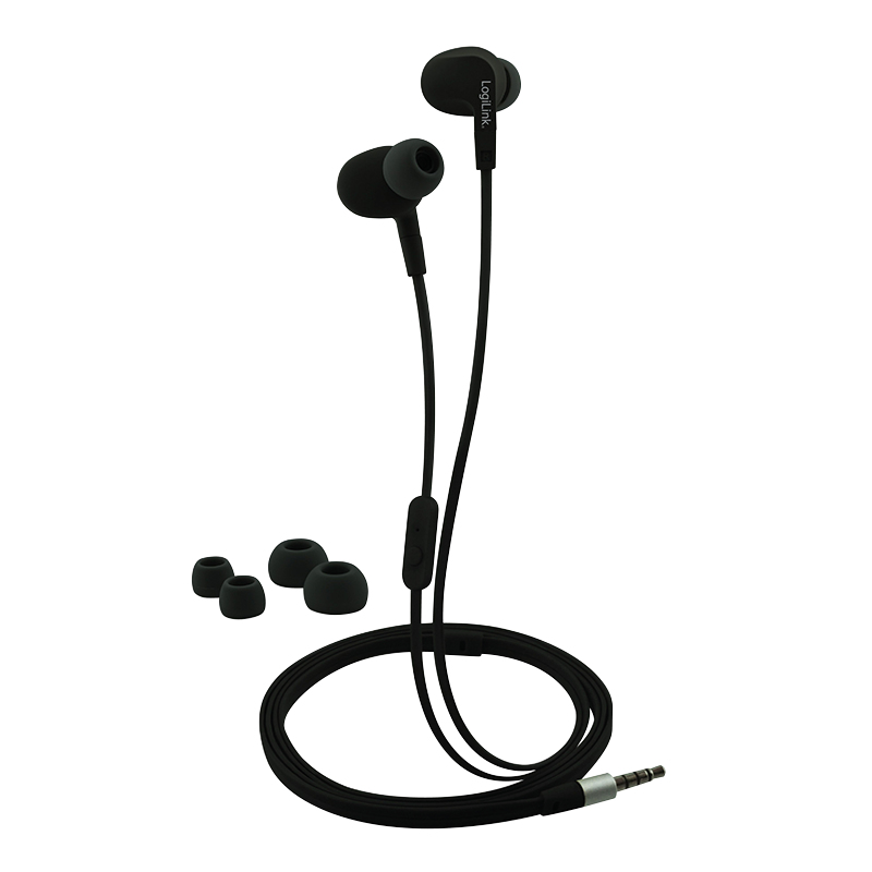 LogiLink HS0042 headphones/headset Wired In-ear Calls/Music Black