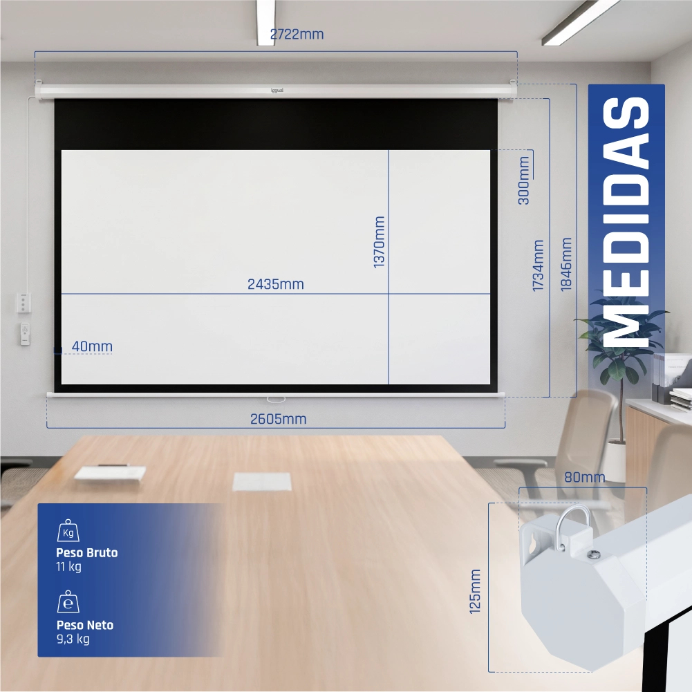 iggual PSIES243 projection screen 2.79 m (110") 16:9 – image 3