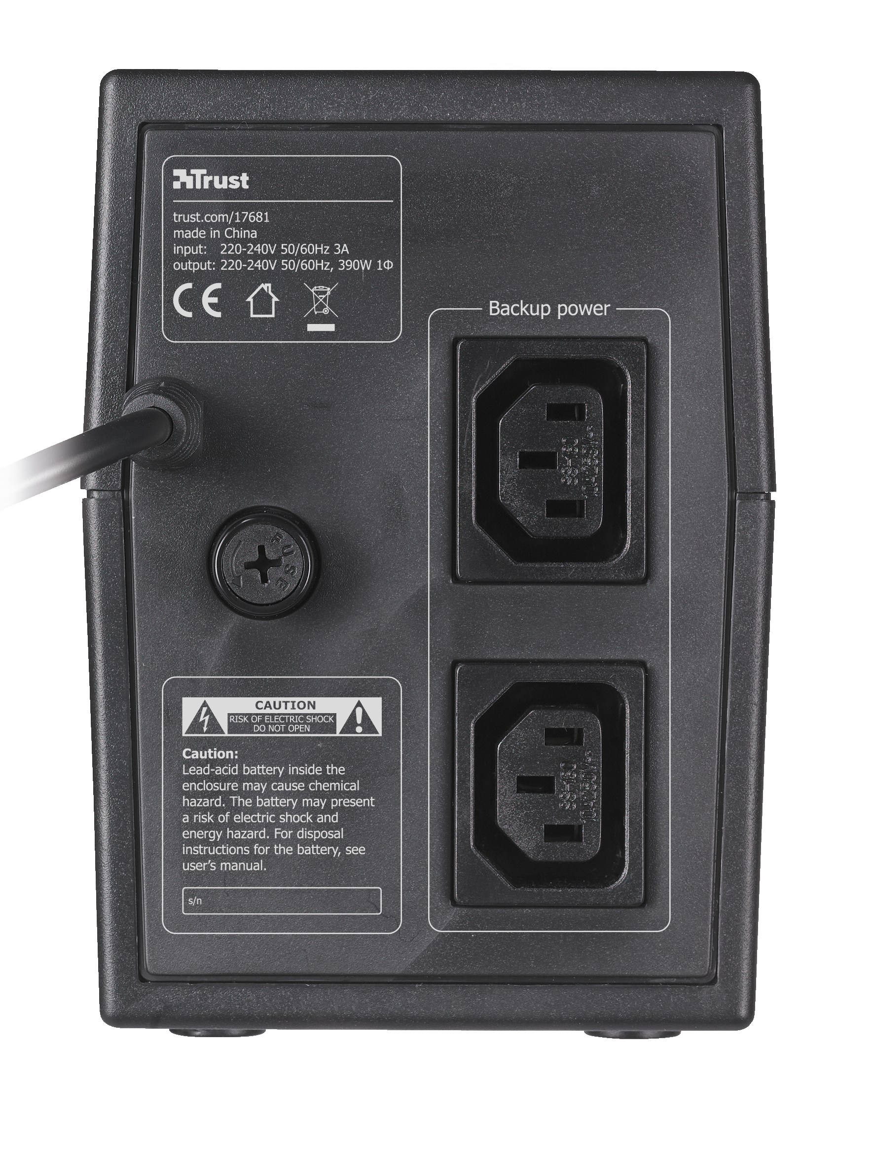 Trust 600VA uninterruptible power supply (UPS) 0.6 kVA 2 AC outlet(s) – image 2