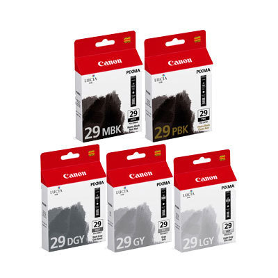 Canon PGI-29 MBK/PBK/DGY/GY/LGY