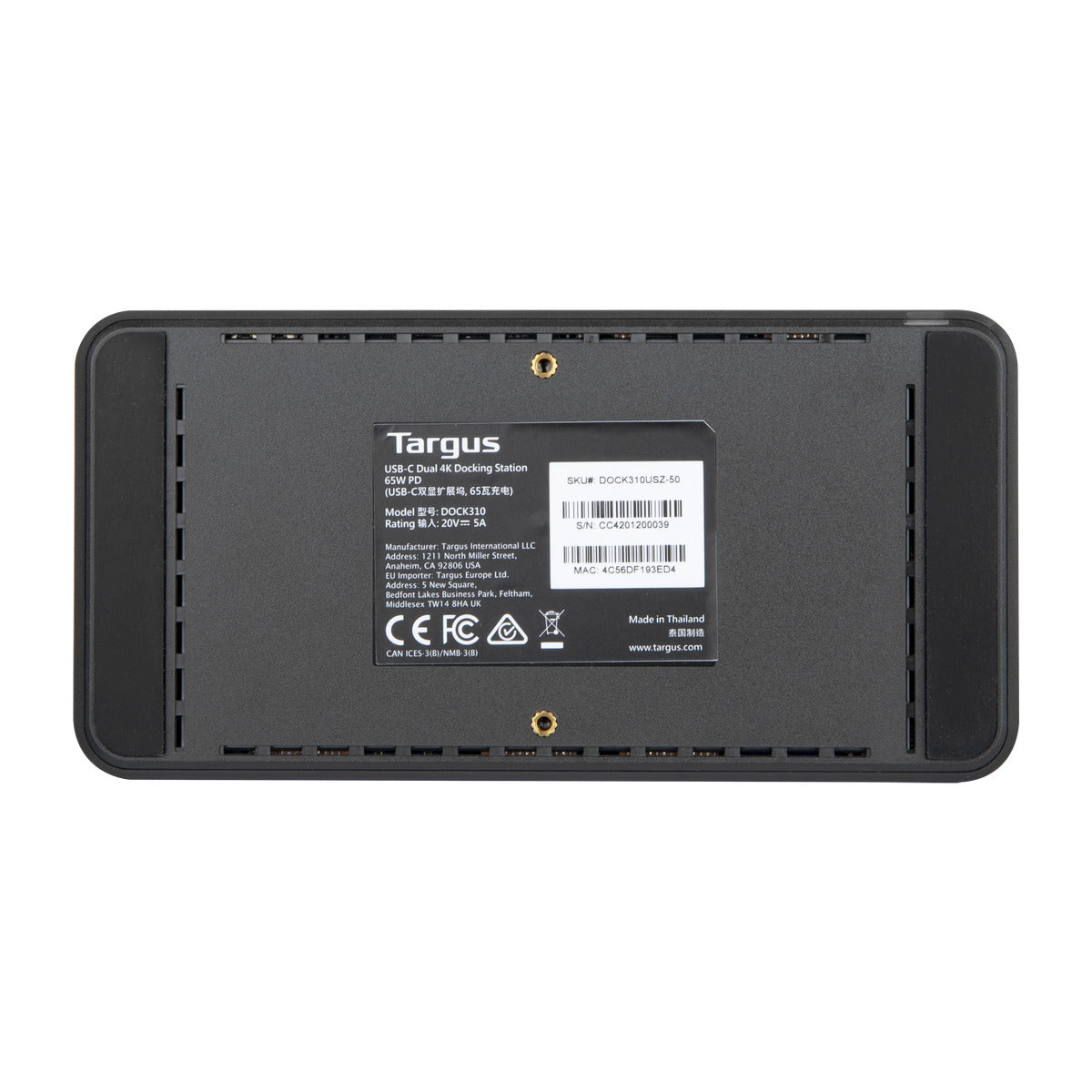 Targus DOCK310AUZ laptop dock/port replicator Wired USB 3.2 Gen 1 (3.1 Gen 1) Type-C Black – image 8