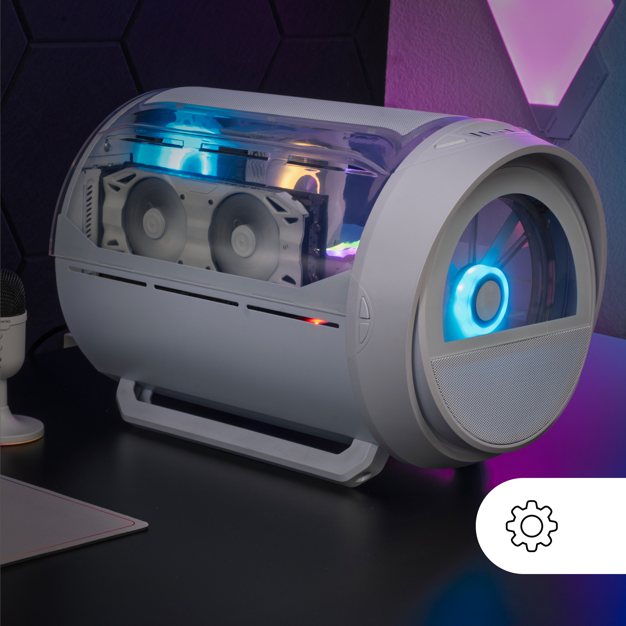 Mars Gaming MC-CYLONW Mini Tower White – image 9
