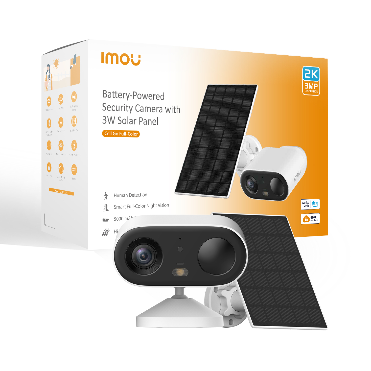 IMOU IPCam Cell Full Color Kamera +Solarpanel