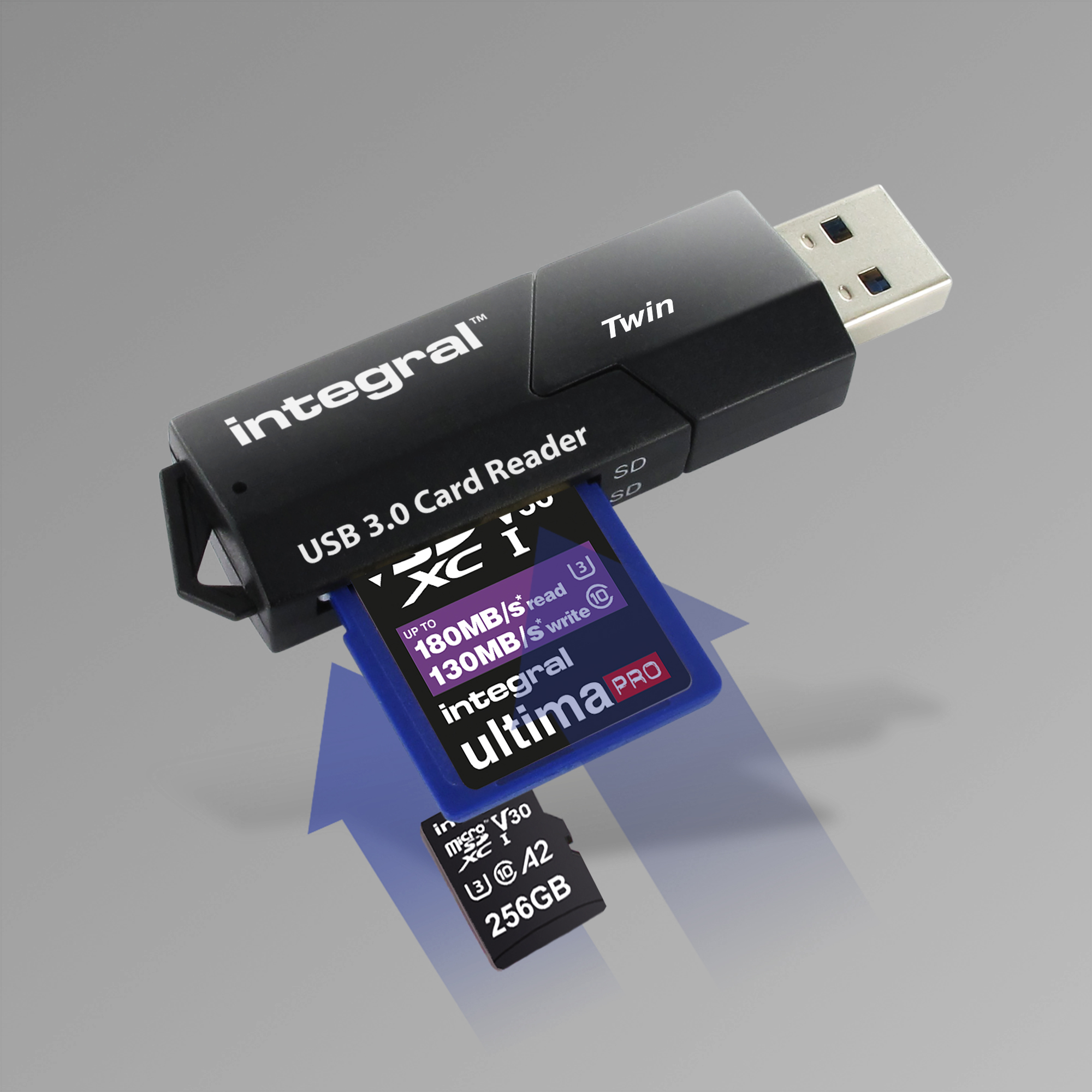 Integral USB 3.0 CARD READER TWIN SLOT SD MICRO SD V3 ETAIL – image 4