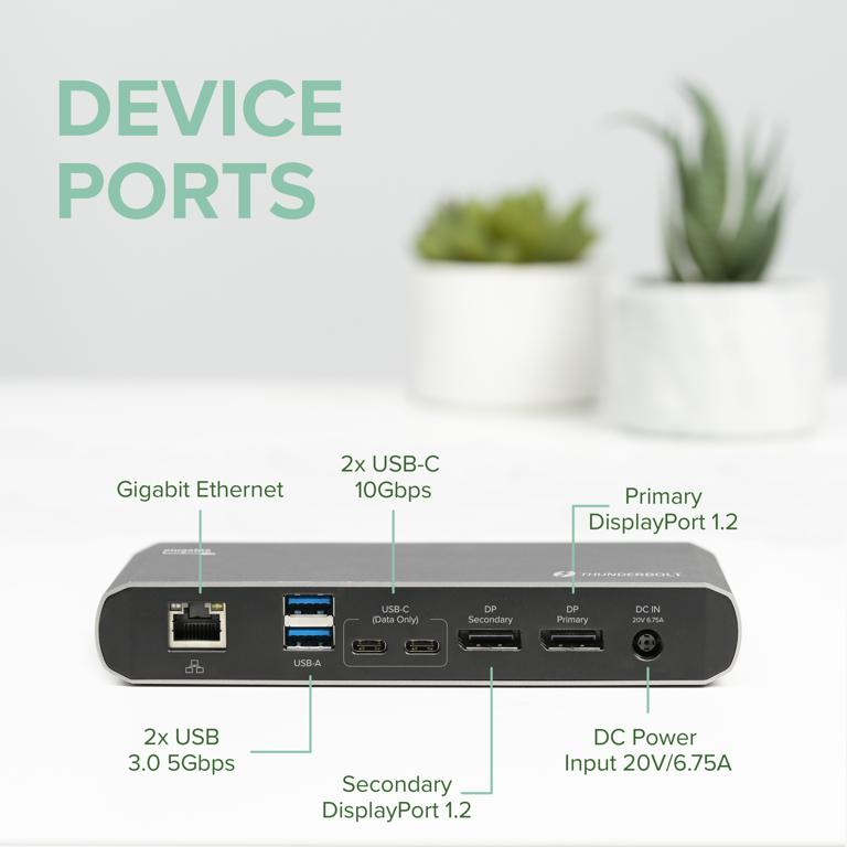 Plugable Technologies TBT3-UDC1 laptop dock/port replicator Docking Thunderbolt 3 Black – image 4