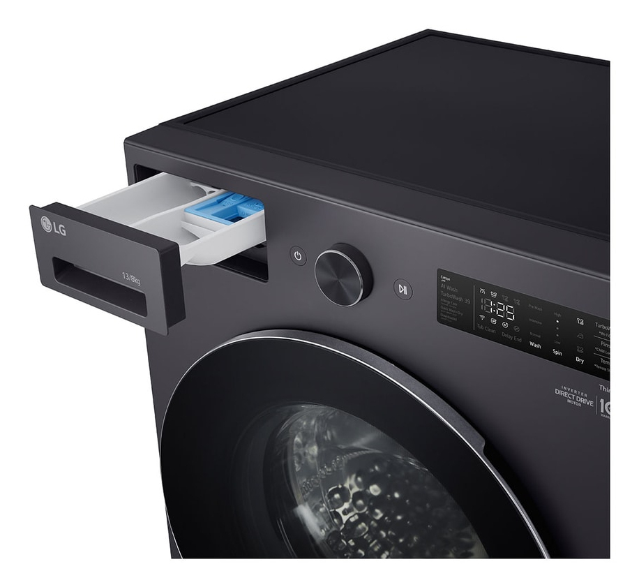 LG WSN1308BST washer dryer Freestanding Front-load Graphite – image 4