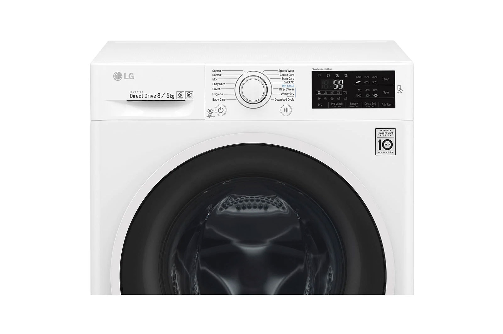 LG GD3M108N3 washer dryer Freestanding Front-load White – image 4