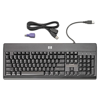HP 577495-221 keyboard USB + PS/2 QWERTZ Czech Black