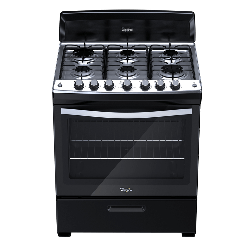 Whirlpool NWF5050B cooker Freestanding cooker Gas Black
