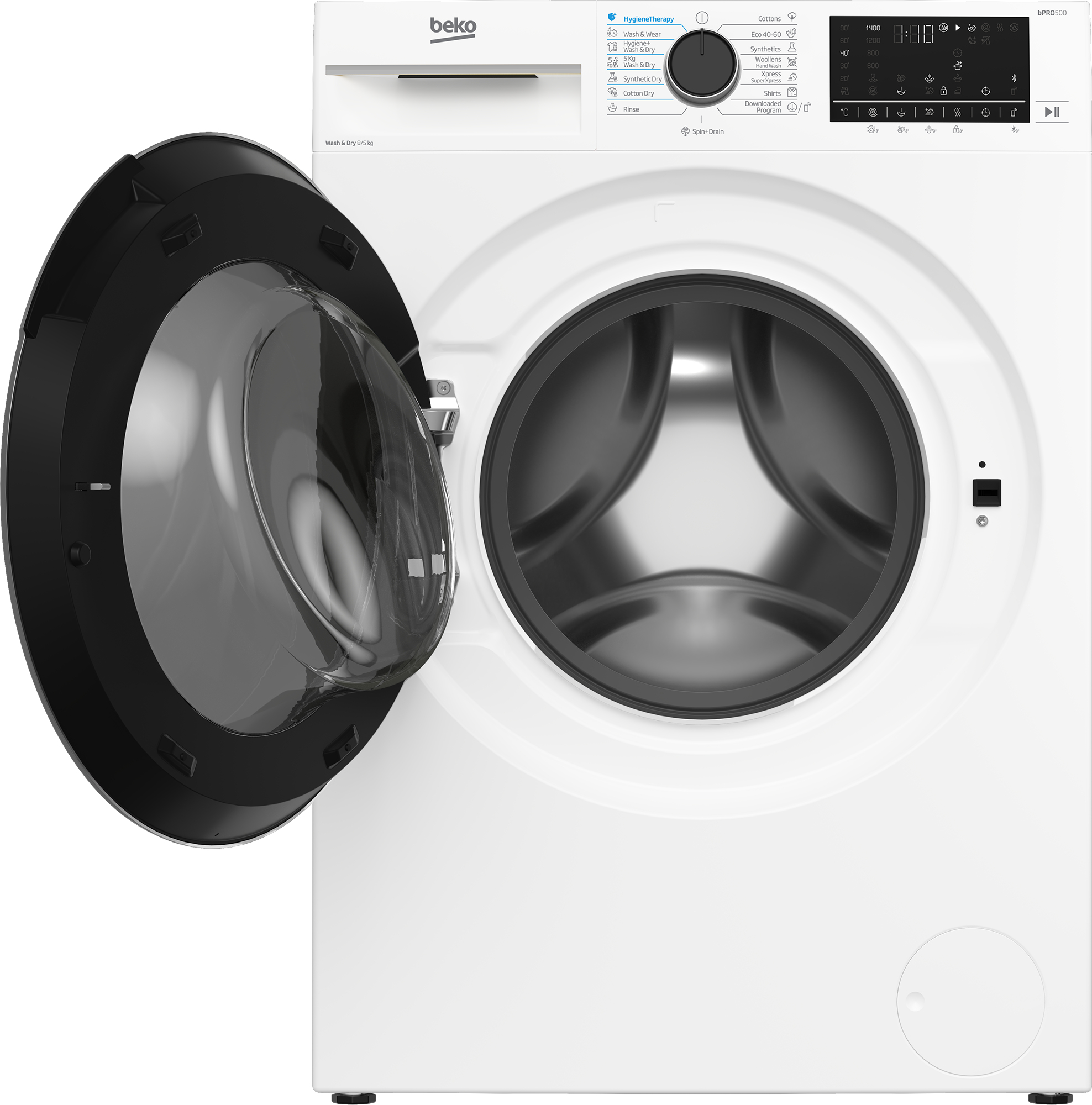 Beko B5DFT58447W washer dryer Freestanding Front-load White – image 3