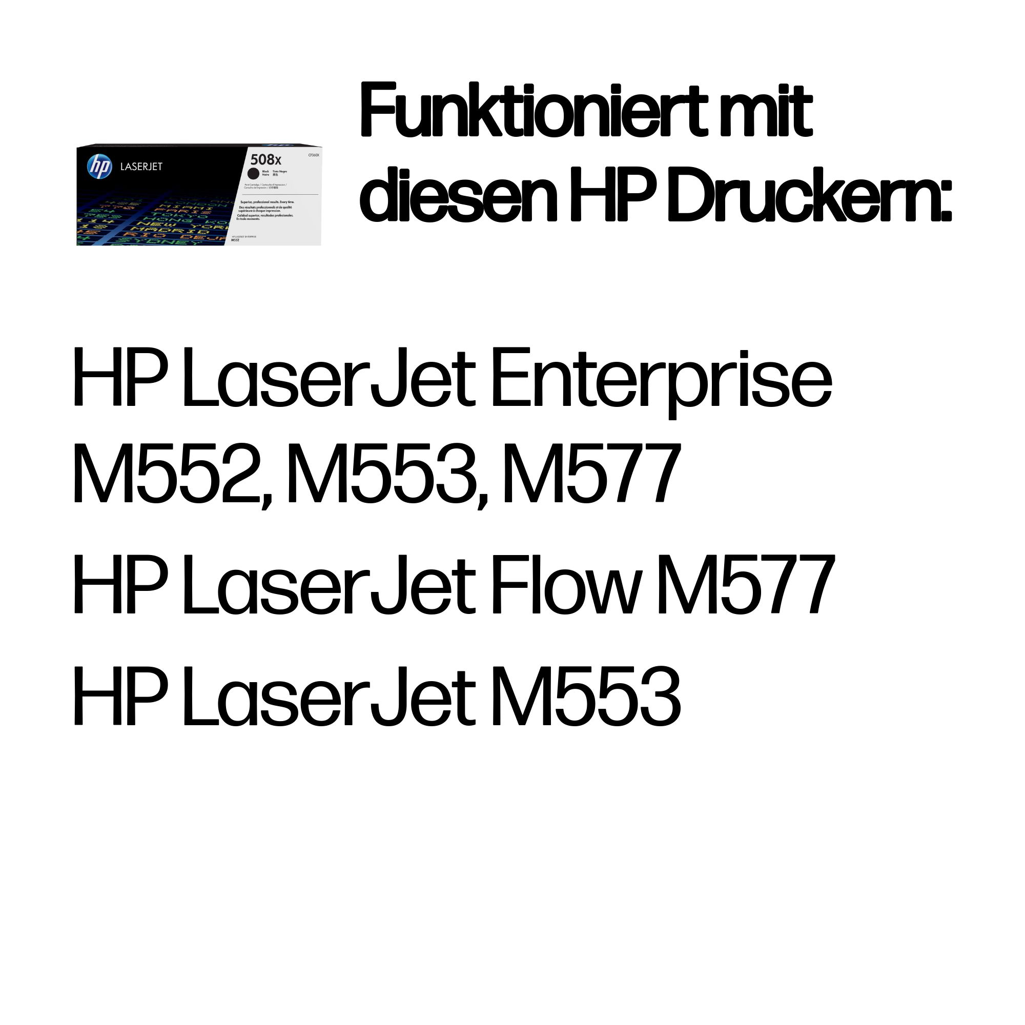 HP 508X      Schwarz     LaserJet    Tonerpatrone