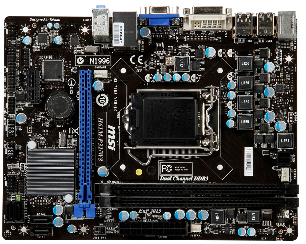 MSI H61M-P31/W8 motherboard Intel® H61 LGA 1155 (Socket H2) micro ATX – image 2