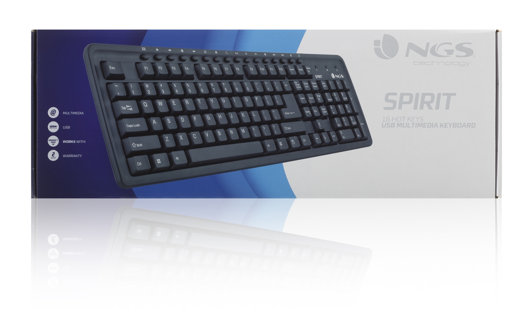 NGS Spirit keyboard Home USB Black – image 8