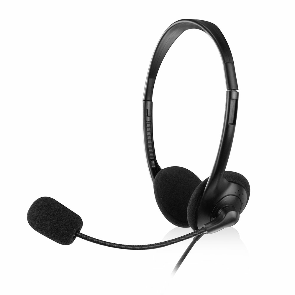 Ewent EW3563 headphones/headset Wired Head-band Calls/Music Black – image 1