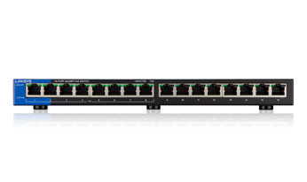Linksys LGS116P network switch Unmanaged Gigabit Ethernet (10/100/1000) Power over Ethernet (PoE) Black – image 2