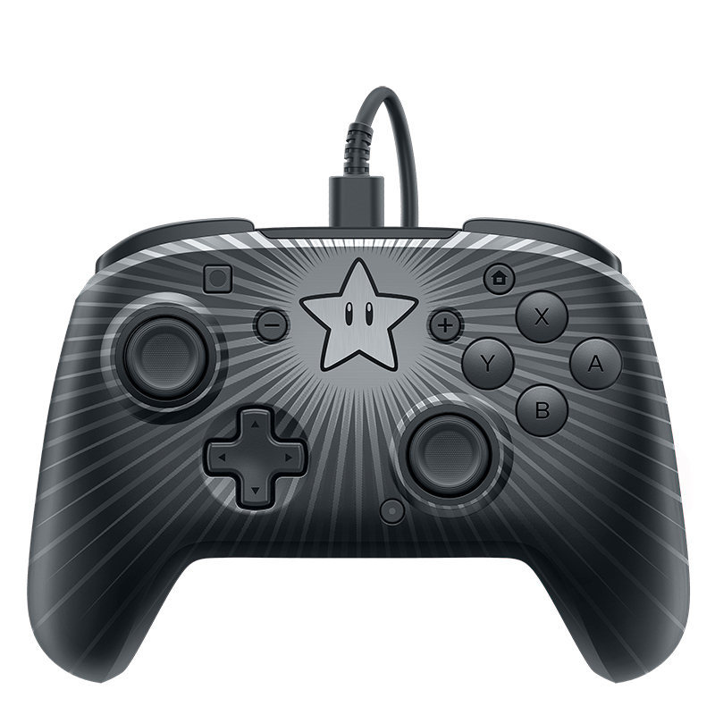 PDP Faceoff Wired Pro Controller- Star Mario – image 1