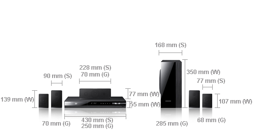 Samsung HT-E4500 home cinema system 5.1 channels – image 6