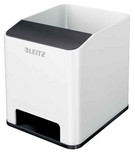 Leitz Desk Top Storage porta lápices Poliestireno Negro, Blanco