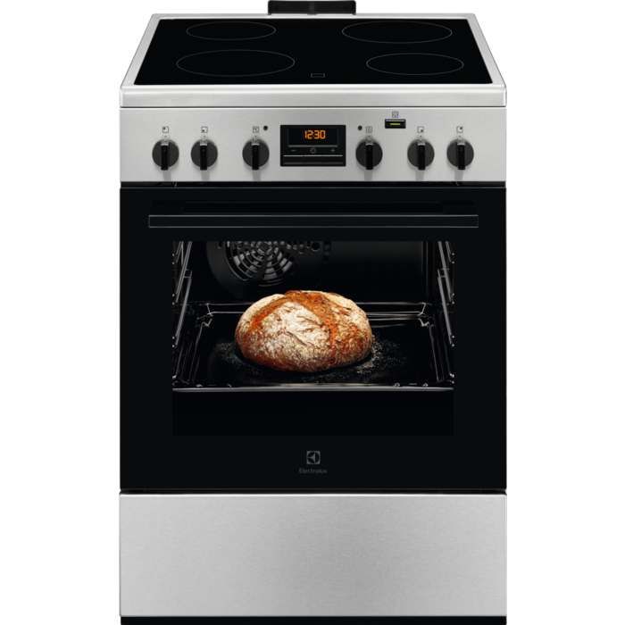 Electrolux LKR664100X cooker Freestanding cooker Electric Ceramic hob Silver