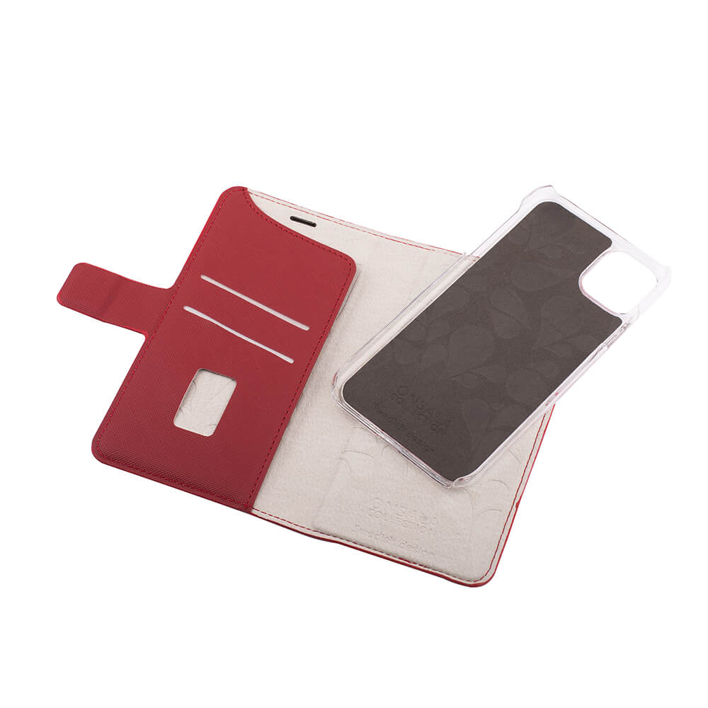 Onsala Wallet Case iPhone 12 Mini Saffiano Red – image 5