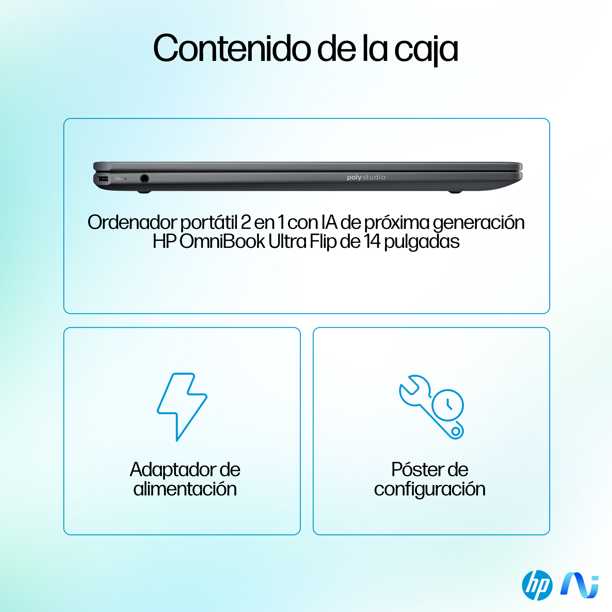 Portátil - HP OmniBook Ultra Flip 14-fh0003ns Copilot+ PC OLED, 14" 2.8K, Intel® Evo™ Ed. Core™ 7 258V 47 TOPS, 32GB RAM, 1TB SSD, Arc™, W11H - imagen 5