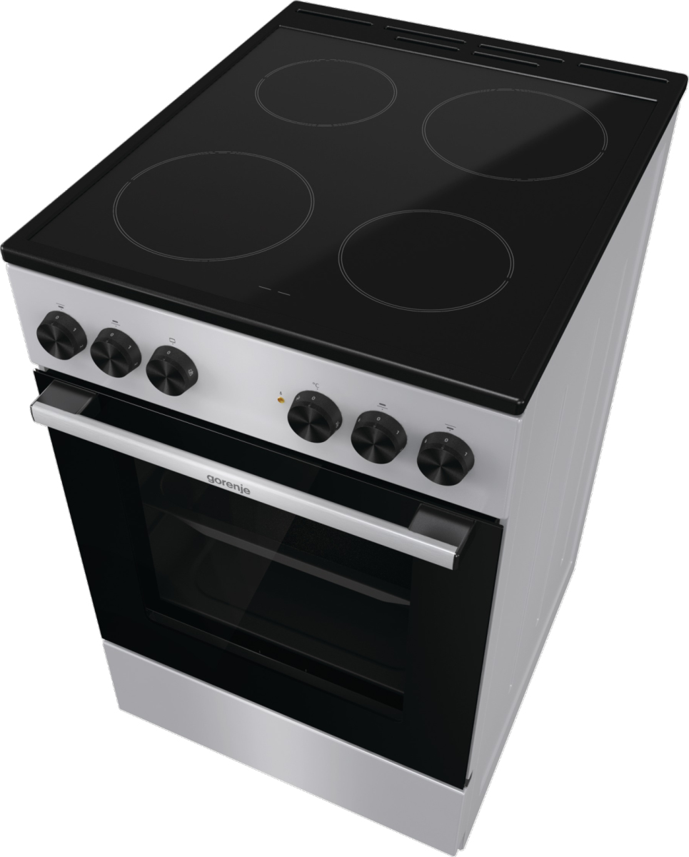 Gorenje GEC5A11SG cooker Freestanding cooker Electric Zone induction hob Black, Stainless steel – image 6
