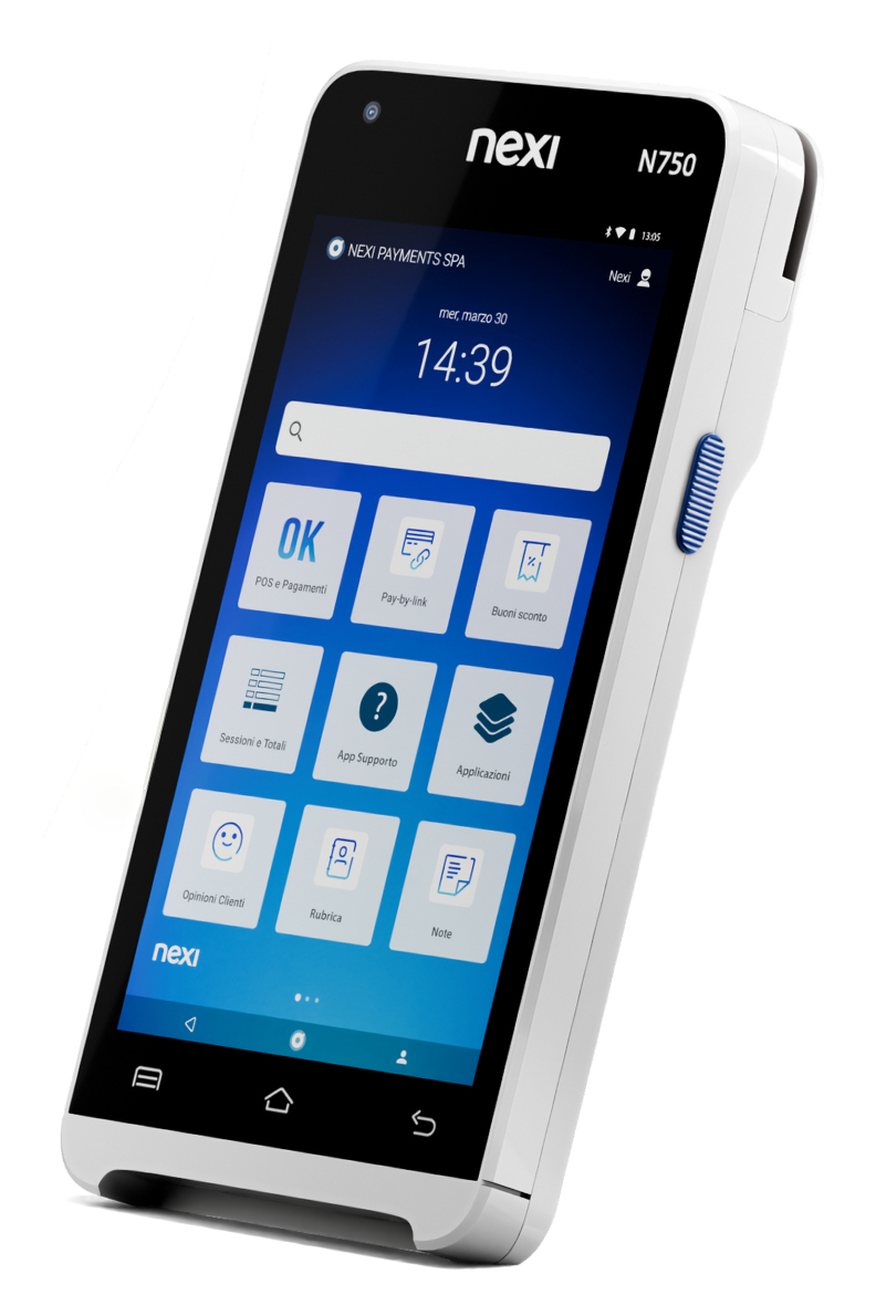 Nexi NEIN750 smart card reader Indoor/outdoor Battery Wi-Fi +