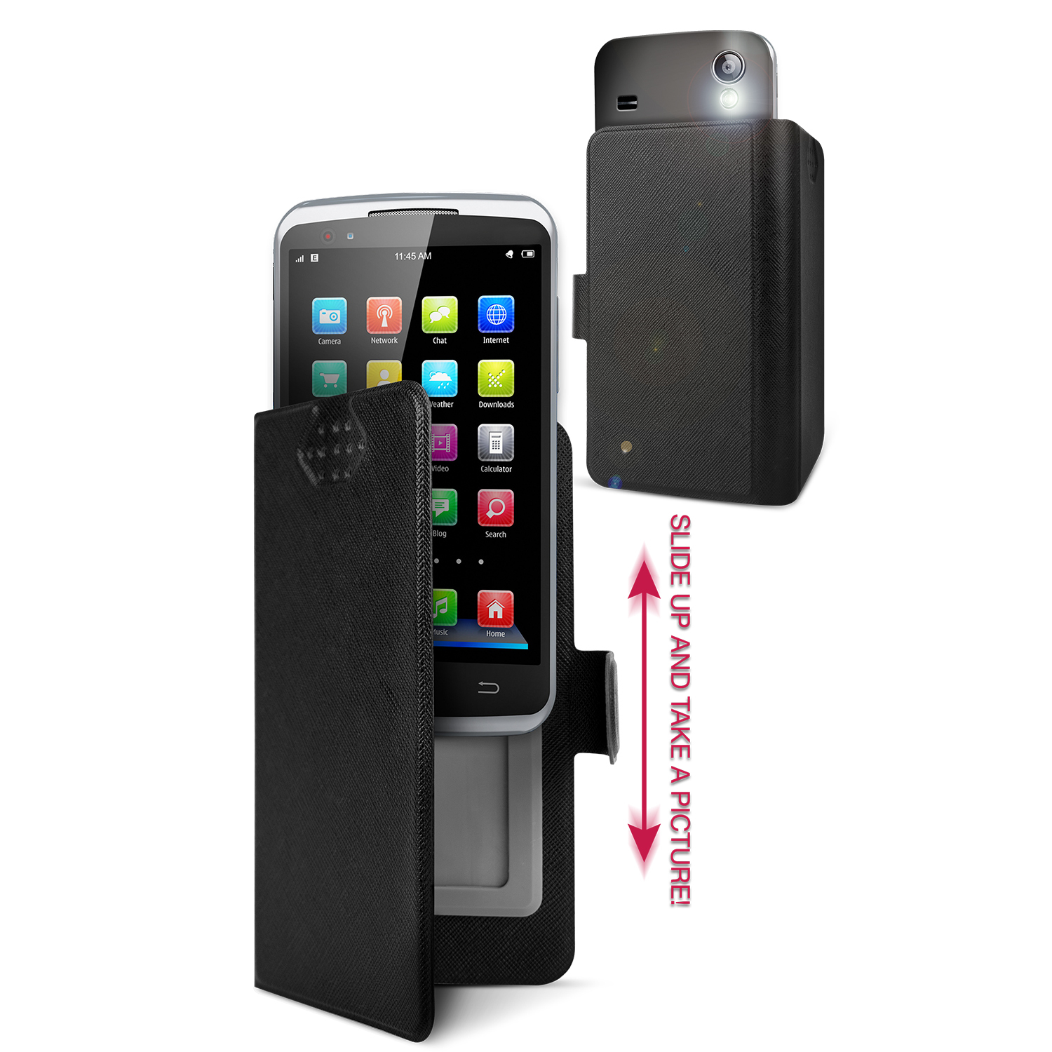 Area CSTAUNIS mobile phone case Flip case Black
