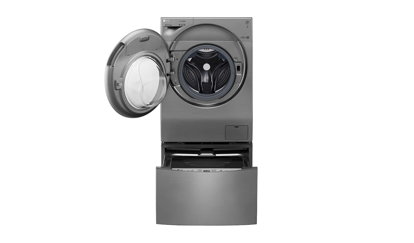 LG FH6G1BCHK6N/F8K5XNK4 washer dryer Freestanding Front-load Silver – image 4