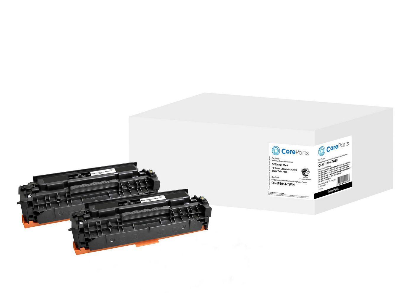 CoreParts QI-HP1014-TWIN toner cartridge 2 pc(s) Compatible Black