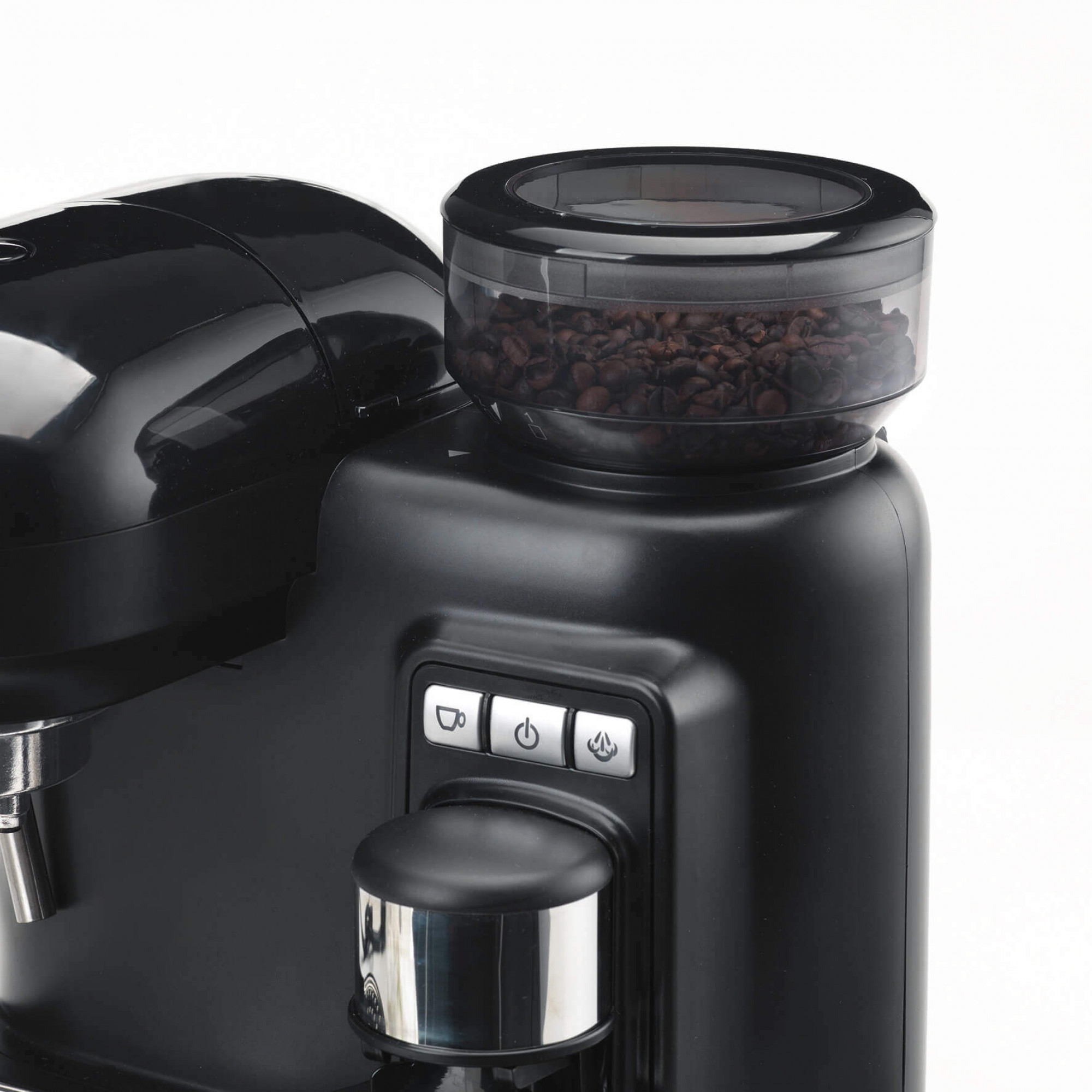 Ariete 1318 Moderna Espresso Machine with Integrated Coffee Grinder, For Coffee Beans and Ground Coffee, Milk Frothing Cappuccino Maker, 1 and 2 Cup Filter, 108 – image 3