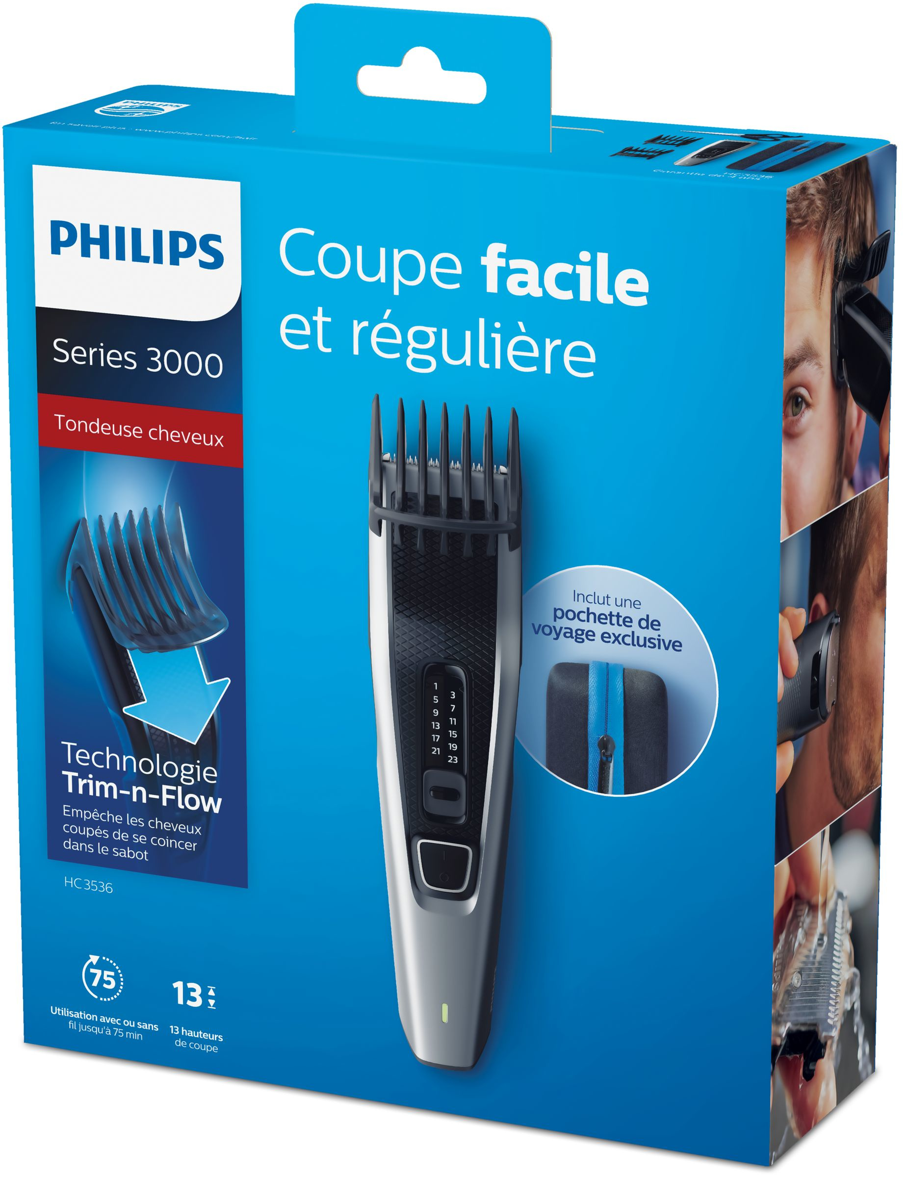 Philips HAIRCLIPPER Series 3000 HC3536/15 hair trimmers/clipper Black, Grey 13 Nickel-Metal Hydride (NiMH) – image 2