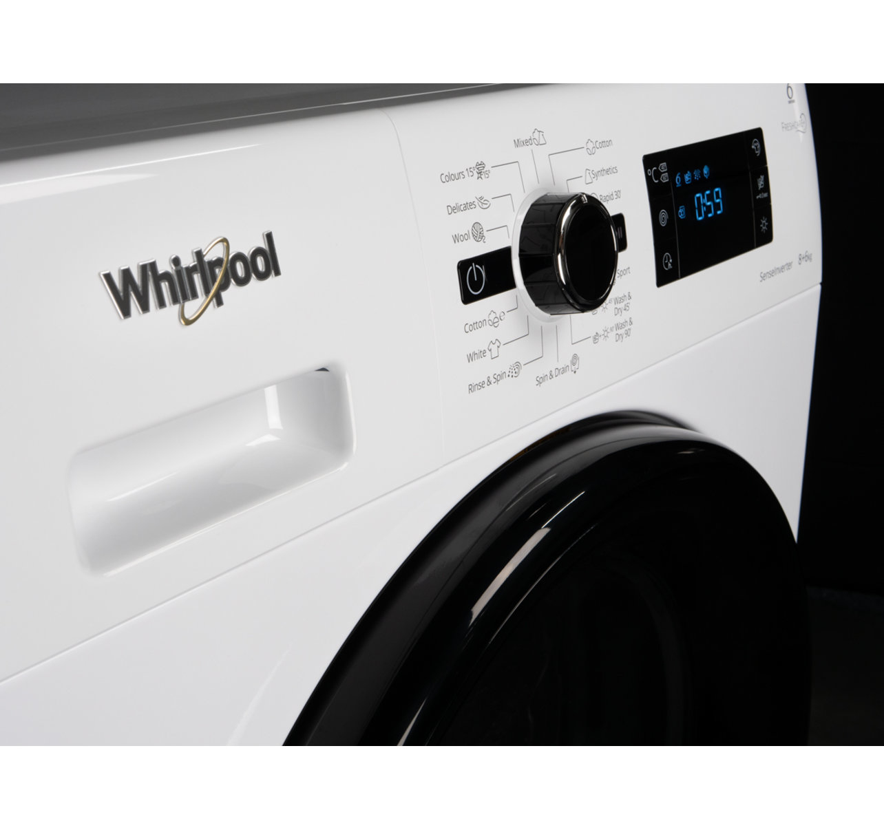 Whirlpool FWDG86148BEU washer dryer Freestanding Front-load Black, White – image 6