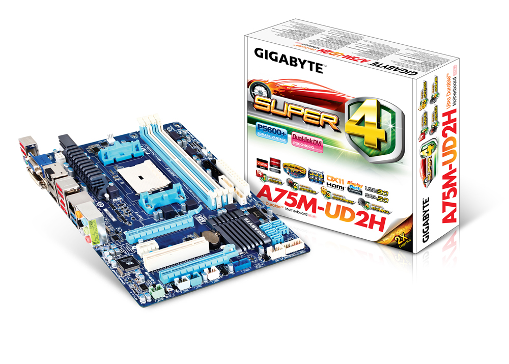 GIGABYTE GA-A75M-UD2H motherboard AMD A75 Socket FM1 micro ATX – image 2