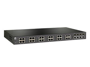 LevelOne 24 FE + 4 GE Combo SFP Managed Switch -40 ~ 75C